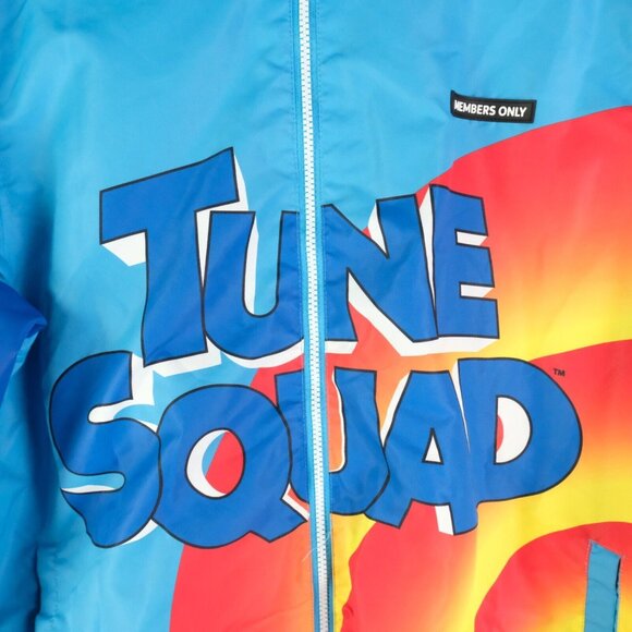 Members Only Tune Squad Track Jacket Mens Large Blue Loony Tunes Athletic - Picture 2 of 11